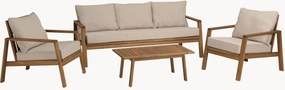 Tuin loungeset Vick van acaciahout, 4-delig