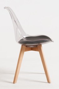 Set 4 Stoelen Synk Transparante Zitting