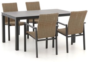 Manifesto Villongo/Menzano 160cm dining tuinset 5-delig stapelbaar