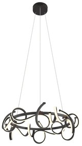 Design hanglamp zwart rond 3-staps dimbaar - Krisscross