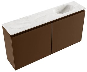 Mondiaz Ture DLux toiletmeubel 100cm rust met wastafel ostra rechts met kraangat