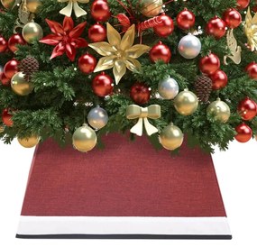 vidaXL Kerstboomrok 48x48x25 cm rood en wit