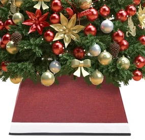 vidaXL Kerstboomrok 48x48x25 cm rood en wit