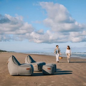 Cobana Lounge Stoel & Pouf Outdoor - Kirra Grey