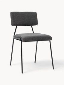 Gestoffeerde corduro stoelen Mats, 2-delig