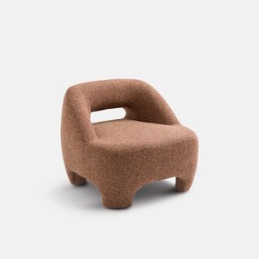 Compacte gestoffeerde fauteuil, bekleed met gestructureerde stof, INAGA