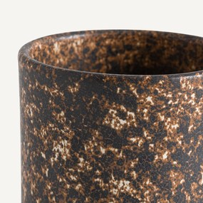 Set van 2 mokken in mat geglazuurd aardewerk, Rusty
