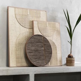 Must Living Contemporary Gold Rond Schilderij Bruin Met Goud Large
