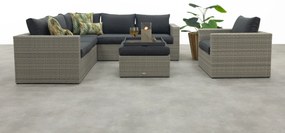 Atlanta wicker loungeset 5-delig – Vintage grey - Garden impressions