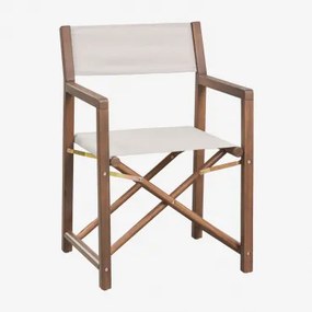 Set Van 4 Opvouwbare Regisseursstoelen Voor In De Tuin Van Rondonia Acaciahout Lichtbeige - Sklum