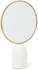 Pols Potten Mirror round marble white tafelspiegel