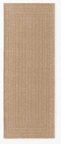 Handgeweven in- & outdoor loper Anil met geometrisch patroon