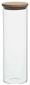 Voorraadpot met bamboe deksel, glas, 1650 ml