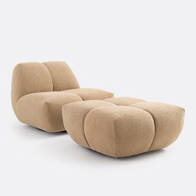 Poef, dikke badstof, L83 cm, Nuria
