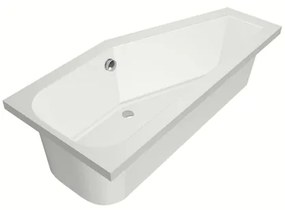Xenz Lagoon Hoekbad - 160x75x48 - afvoer Midden - Rechts - Compact - acryl - wit mat 6981-03