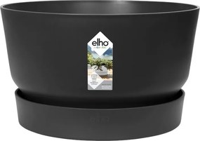 elho bloempot Greenville Bowl 33 - Living black (Zwart) - Diameter 33 x H 19 cm