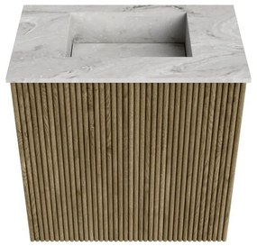 Mondiaz Joya DLux 40cm toiletmeubel dusk met wastafel faye midden zonder kraangat glace