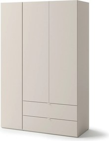 Kledingkast Tivseva 100, Kasjmier, 201x130x55cm, 112 kg, Kledingkast deuren: Met scharnieren