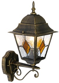 Vintage buiten wandlantaarn antiek goud - Antigua Up