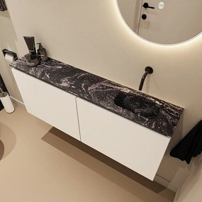 Mondiaz Ture DLux toiletmeubel 120cm talc met wastafel lava rechts zonder kraangat