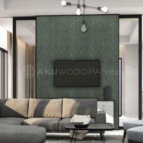 Decoratief Houten Wandpaneel | Snowdrop Cadet Blue | 60×60 cm | Amerikaans Notenhout