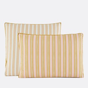 Kussensloop in perkalkatoen, gestreept, ALISON