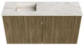 Mondiaz Joya DLux 80cm toiletmeubel dusk met wastafel faye links zonder kraangat ostra