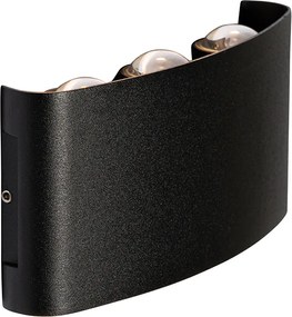 Buiten wandlamp zwart incl. LED 6-lichts IP54 - Silly
