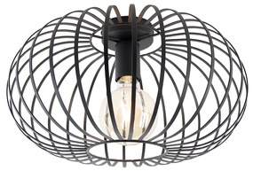 Smart plafondlamp met dimmer zwart 39 cm incl. Wifi G95 - Johanna Design E27 rond Binnenverlichting Lamp