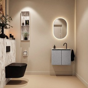 Mondiaz Ture DLux toiletmeubel 60cm plata met wastafel glace midden met kraangat