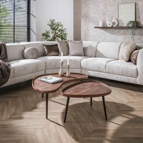 Organische Salontafels Met Metaal Frame - 103 X 55cm.