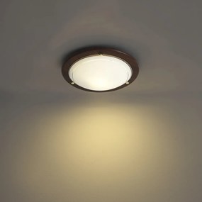 Klassieke plafonnière rood met wit glas - Mesiac