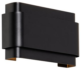 Industriële wandlamp zwart 2-lichts - Coen