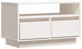 vidaXL Tv-meubel 60x35x37 cm massief grenenhout wit