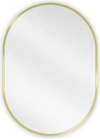 Mexen Loft ovale badkamer spiegel 70 x 50 cm, gouden frame - 9851-070-050-000-50