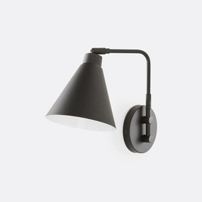 Wandlamp in metaal met verstelbare arm, Hiba