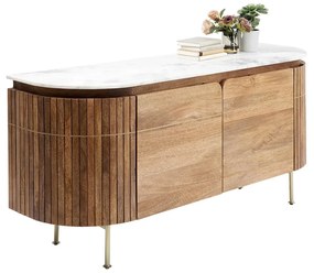 Kare Design Grace Dressoir Mangohout En Marmer - 160x45x78cm.