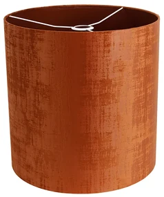 Stoffen Velours lampenkap rood cilinder 40/40/40 Klassiek / Antiek