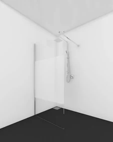 van Rijn ST01 inloopdouche met privacybaan 110x200cm chroom