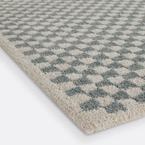 Vloerkleed met dambord motief, Eras