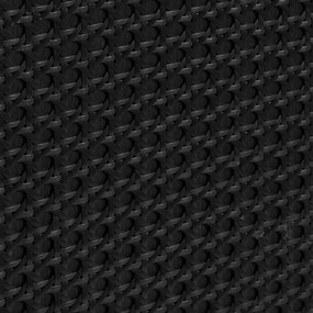 Zwarte Wandkast Met Rotan - 80x40x135cm.