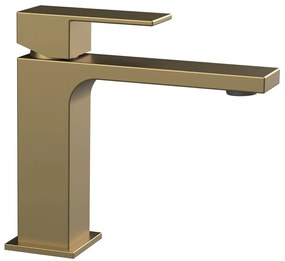 Sapho Cubemix wastafelkraan 15cm goud mat