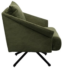 Kare Design Milo Draaibare Fauteuil Corduroy Groen