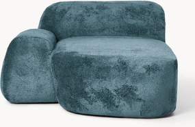 Teddy bouclé chaise-hoekmodule Wolke