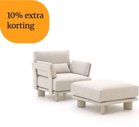 + 10% kassakorting | Lounge tuinstoel | Bellagio Battuello | Aluminium | Taupe | Kees Smit Tuinmeubelen