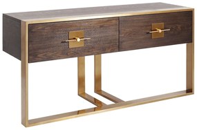 Kare Design Osaka Houten Sidetable Met Messing - 148.6 X 45cm.