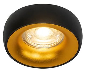 Set van 6 Design inbouwsport zwart met gouden binnenkant - Mooning