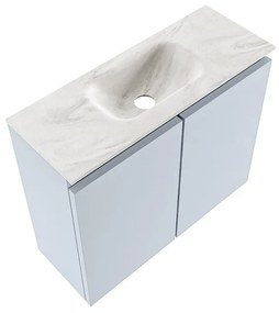 Mondiaz Ture DLux toiletmeubel 60cm clay met wastafel ostra midden met kraangat