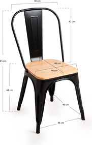 Set 4 Torix Natuurlijk Houten Stoelen