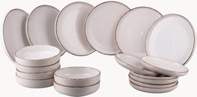 Handbeschilderde serviesset Baita Modern, 6 personen, 18-delig